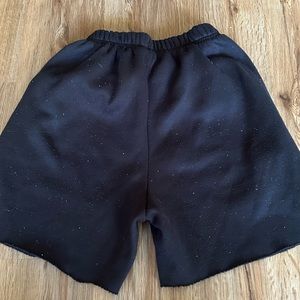 Black Elastic Waist Shorts